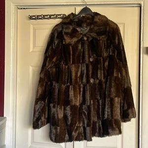 Dennis basso faux fur jacket